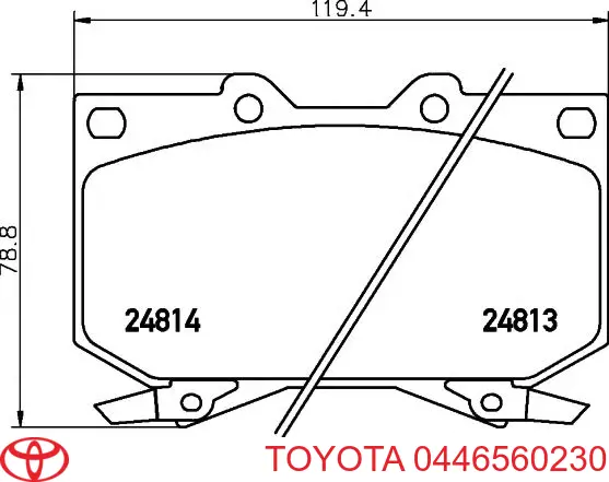 Pastillas freno delanteras Toyota 0446560230 precio, desde 33,31 EUR
