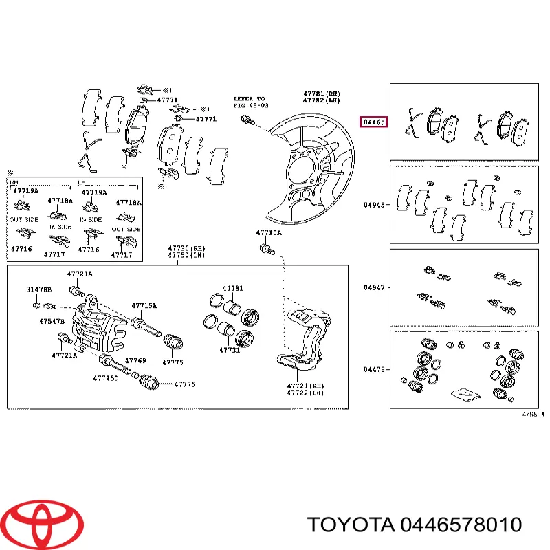 0446578010 Toyota