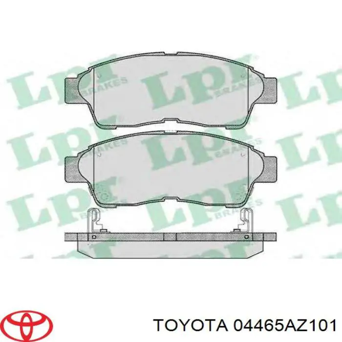 04465AZ101 Toyota pastillas de freno delanteras