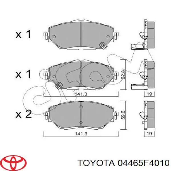 Comprar 04465F4010 Toyota Pastillas delanteras de freno