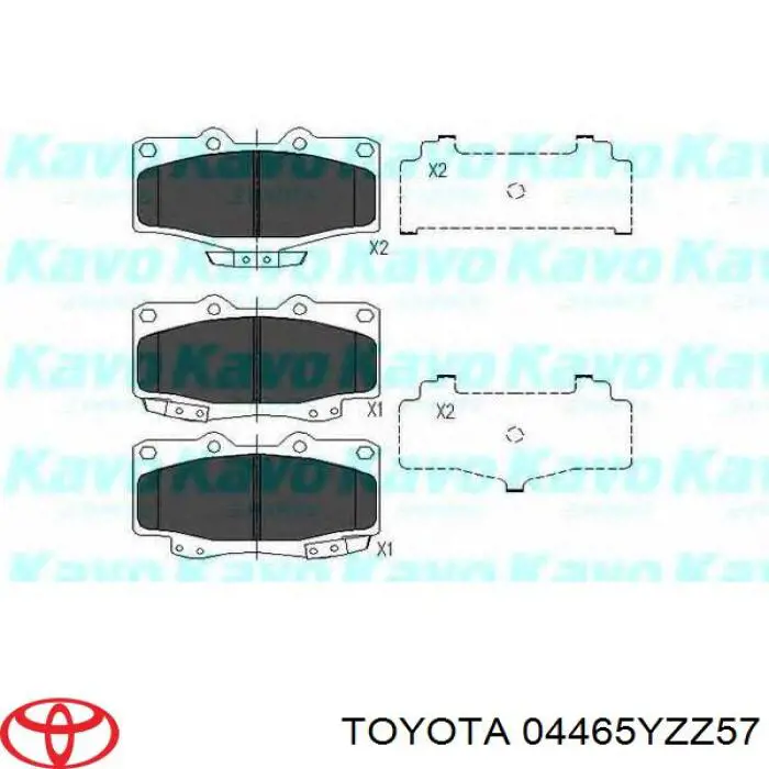 Pastillas freno delanteras Toyota 04465YZZ57 precio, desde 22,76 EUR