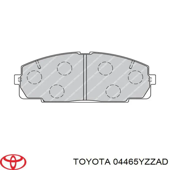 04465YZZAD Toyota pastillas de freno delanteras