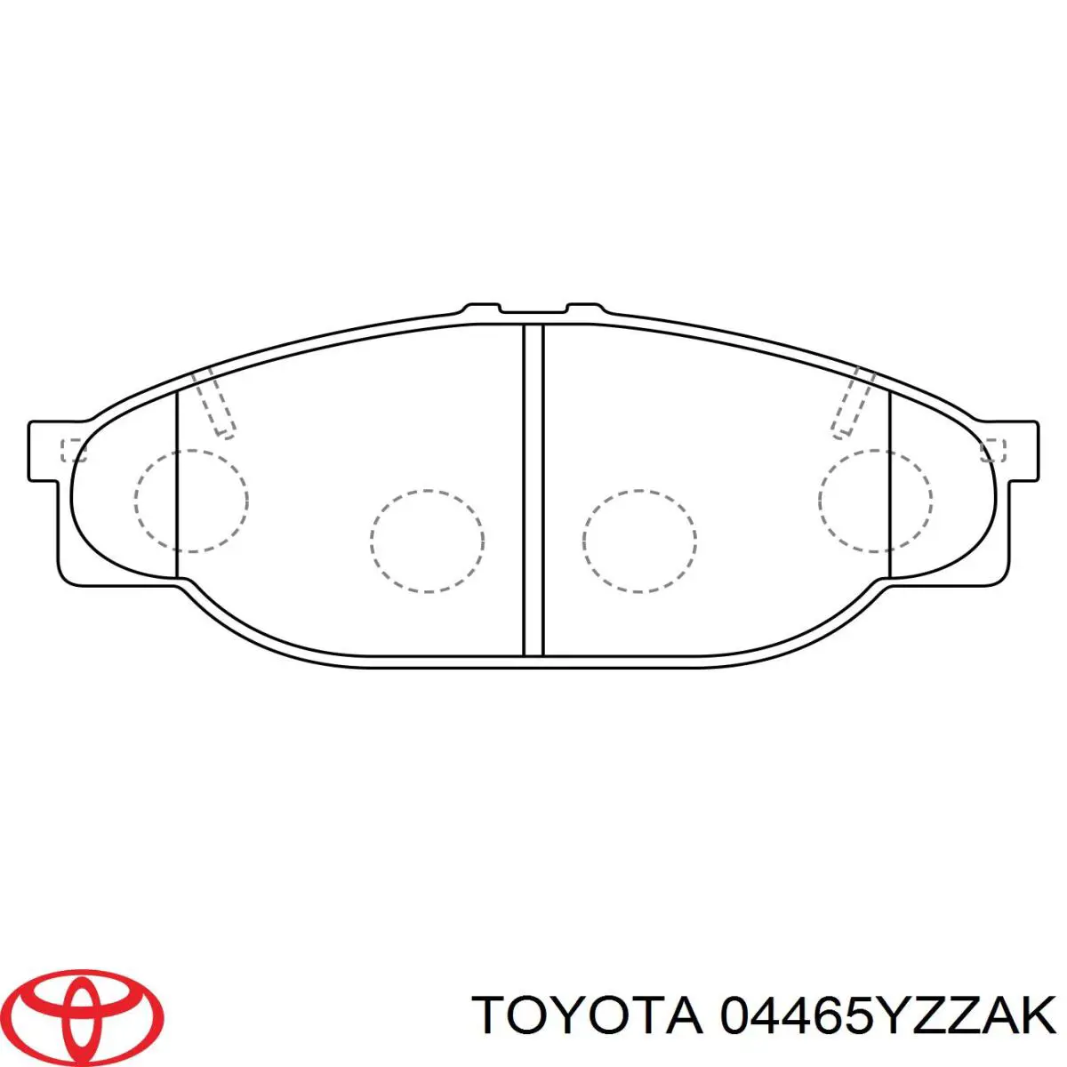 04465YZZAK Toyota pastillas de freno delanteras