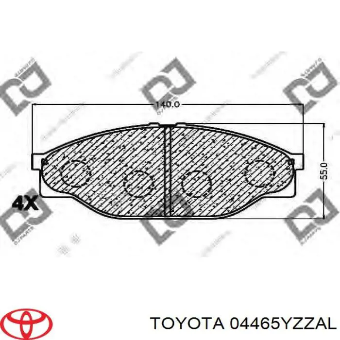 04465YZZAL Toyota pastillas de freno delanteras