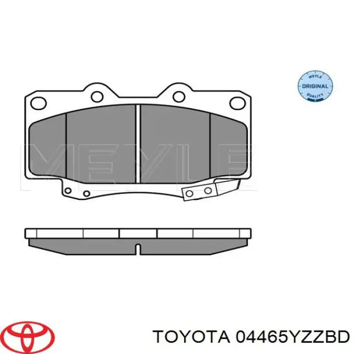 04465YZZBD Toyota pastillas de freno delanteras