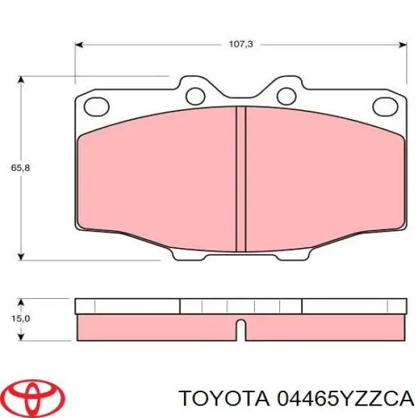 Comprar 04465YZZCA Toyota Pastillas delanteras de freno