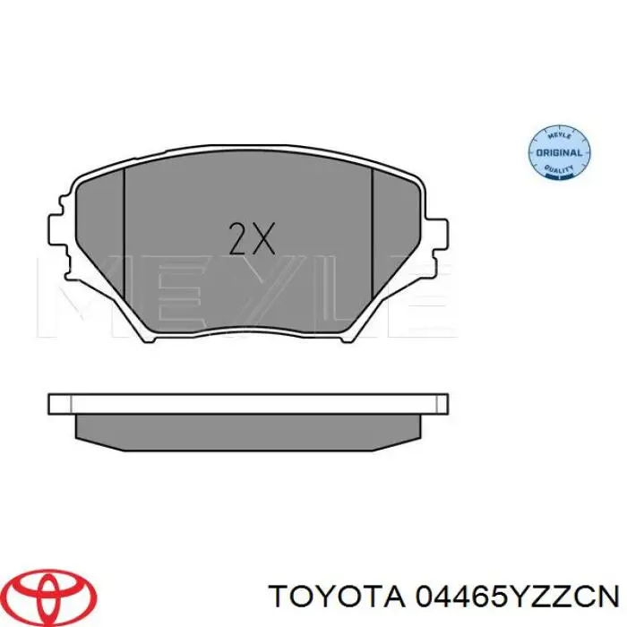 04465YZZCN Toyota pastillas de freno delanteras