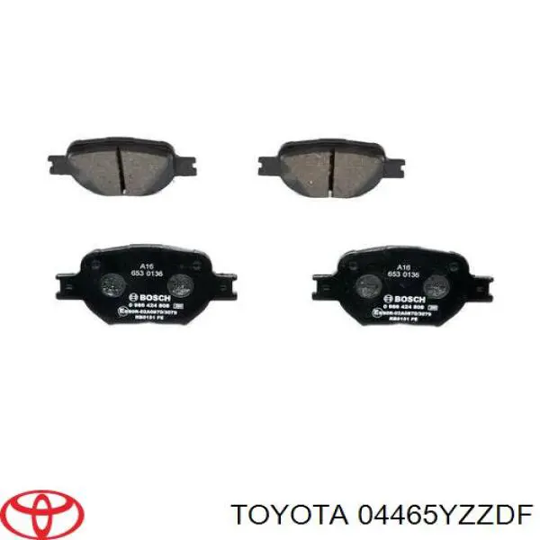 04465YZZDF Toyota pastillas de freno delanteras