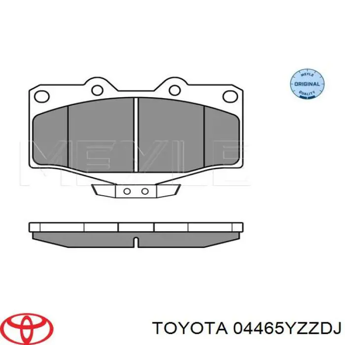 04465YZZDJ Toyota pastillas de freno delanteras