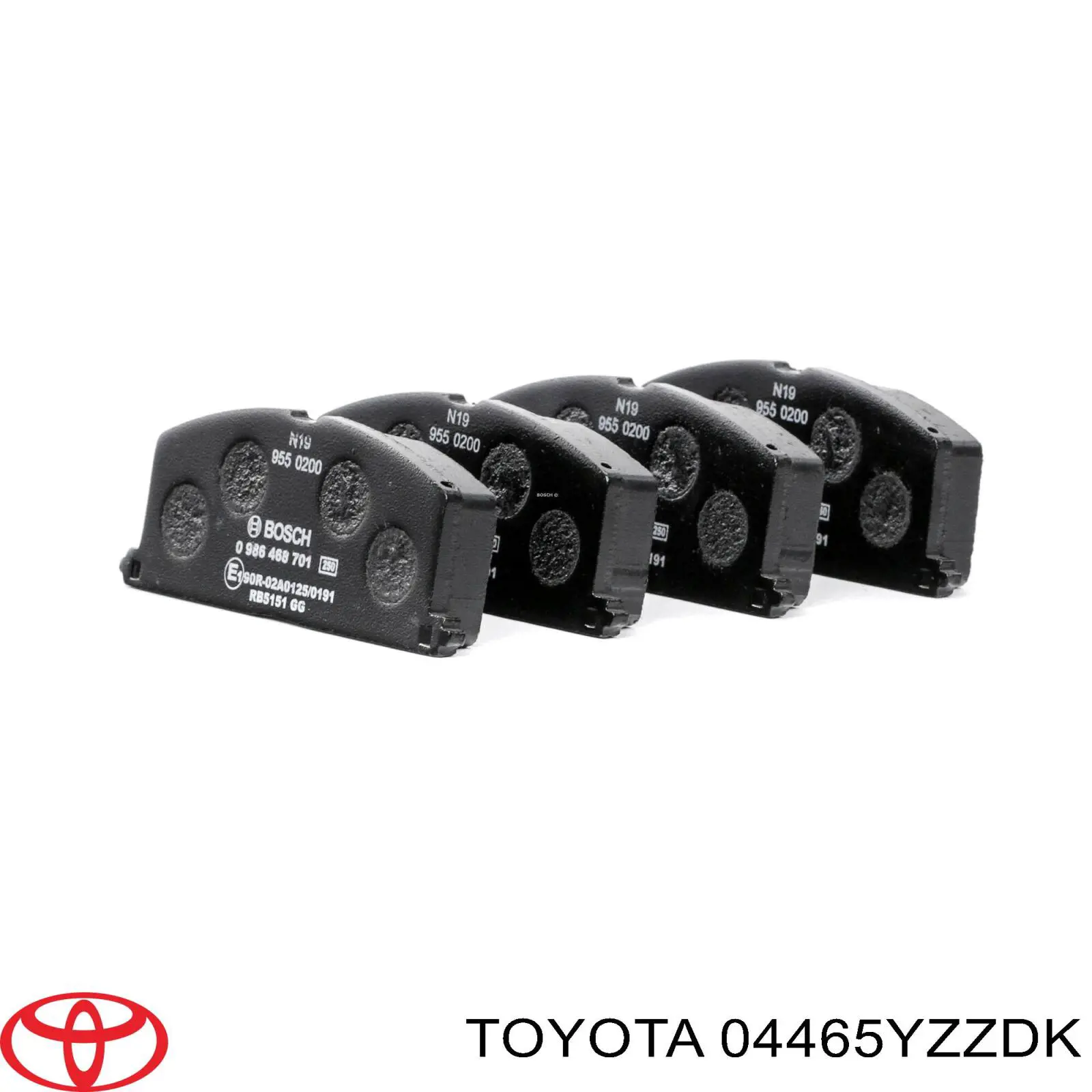 04465YZZDK Toyota pastillas de freno delanteras