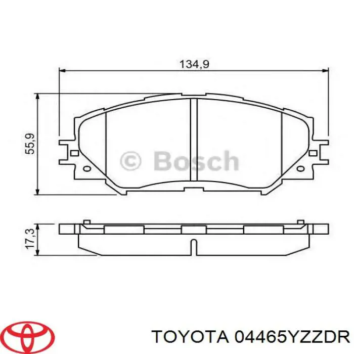 Pastillas freno delanteras Toyota 04465YZZDR precio, desde 17,06 EUR
