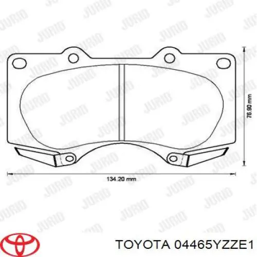 Pastillas freno delanteras Toyota 04465YZZE1 precio, desde 26,71 EUR