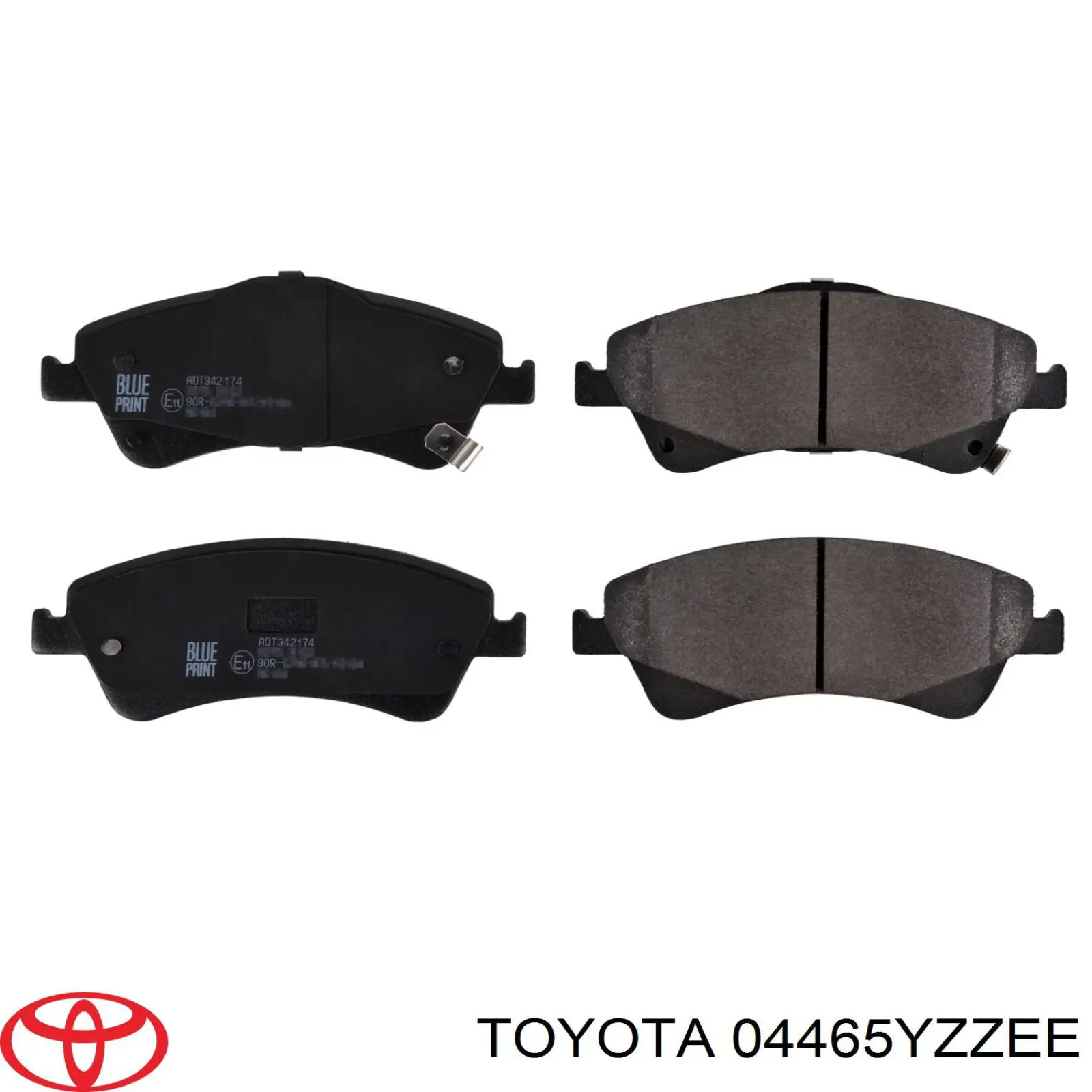 04465YZZEE Toyota pastillas de freno delanteras