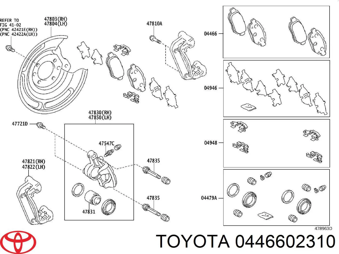 Pastillas traseras de freno Toyota 0446602310 precio, desde 19,39 EUR