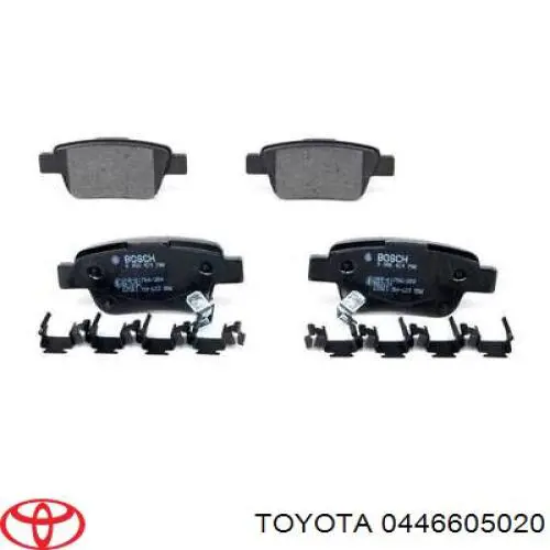 0446605020 Toyota pastillas de freno traseras