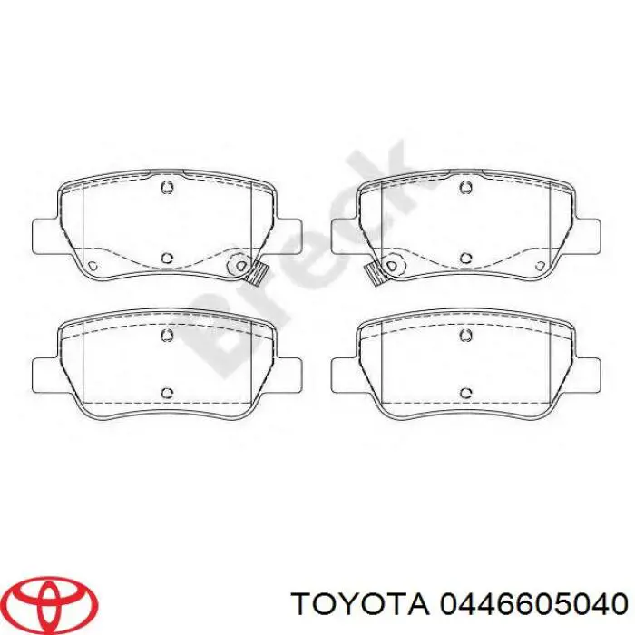 Pastillas traseras de freno Toyota 0446605040 precio, desde 21,66 EUR