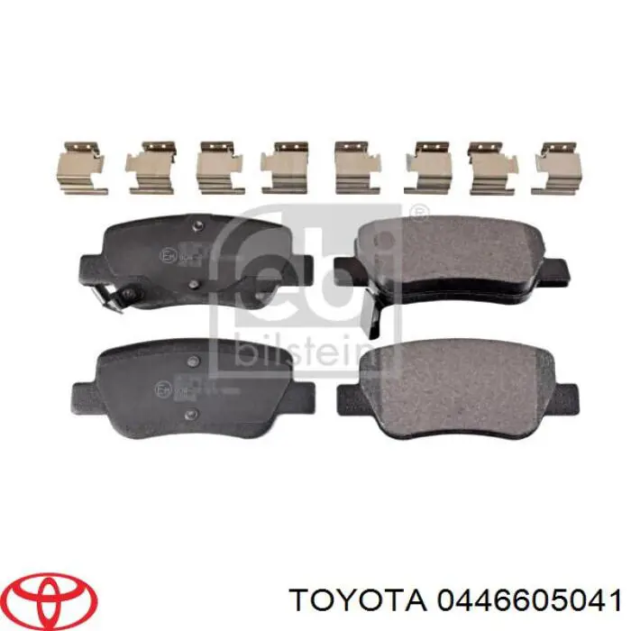 0446605041 Toyota pastillas de freno traseras