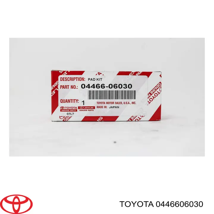 0446606030 Toyota Pastillas freno traseras