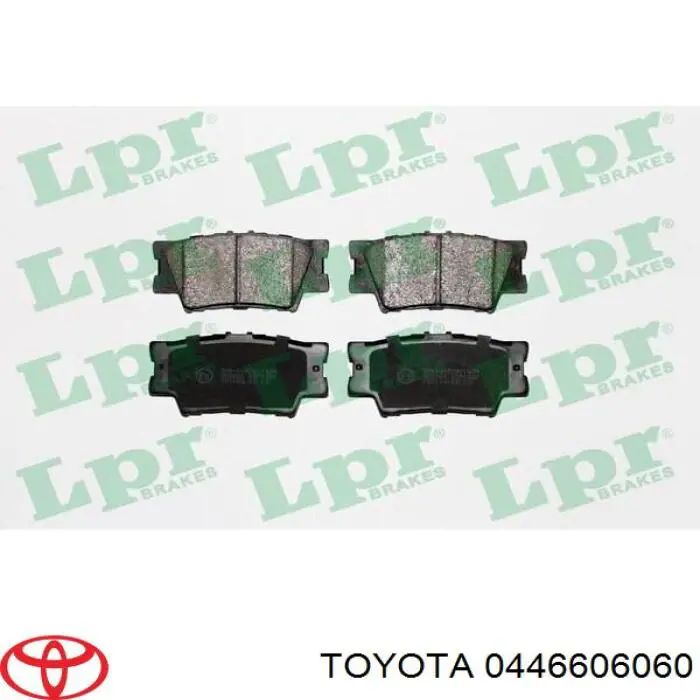 Pastillas de freno traseras 0446606060 Toyota