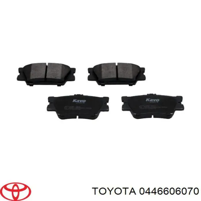 0446606070 Toyota Pastillas freno traseras