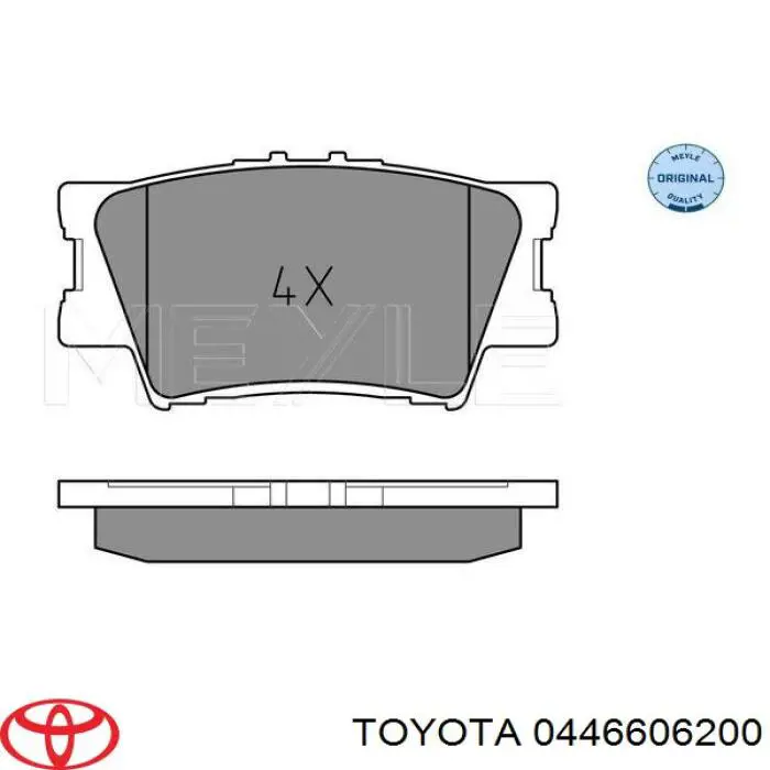 Comprar 0446606200 Toyota Pastillas de freno traseras