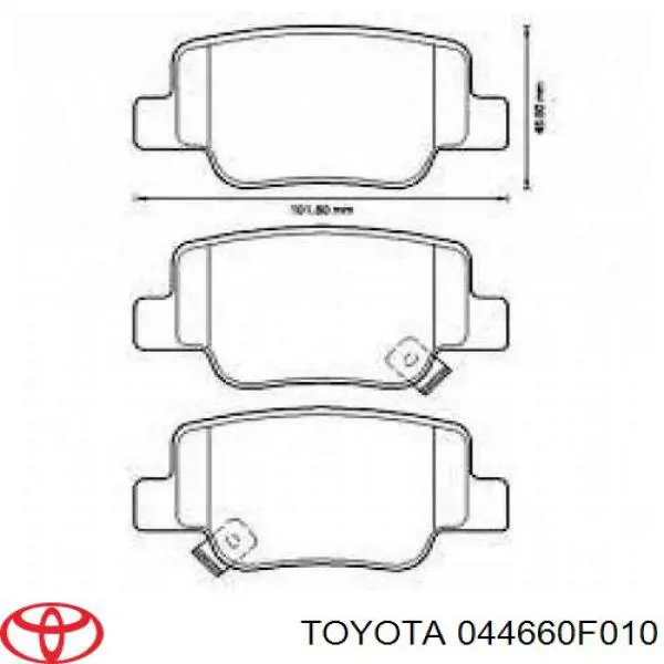 Pastillas de freno traseras 044660F010 Toyota