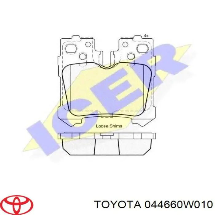 Pastillas traseras de freno Toyota 044660W010 precio, desde 31,01 EUR