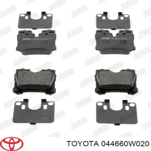 Pastillas traseras de freno Toyota 044660W020 precio, desde 23,37 EUR