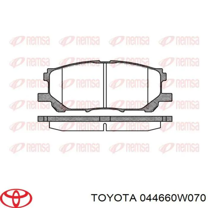 044660W070 Toyota pastillas de freno delanteras