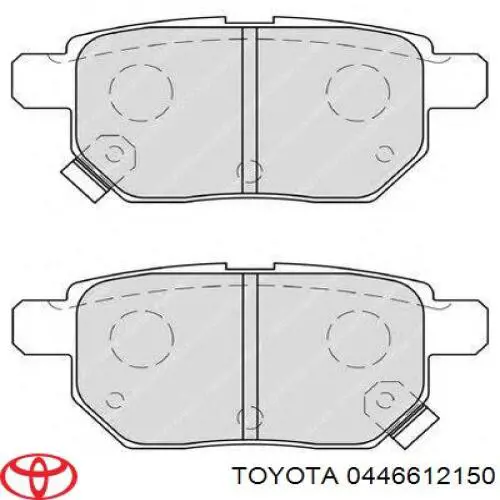 Pastillas de freno traseras 0446612150 Toyota