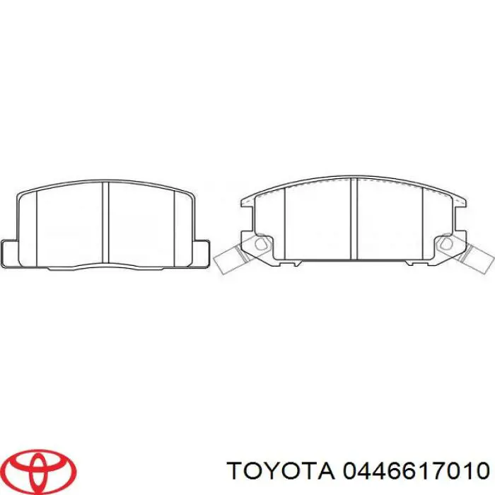 0446617010 Toyota pastillas de freno traseras