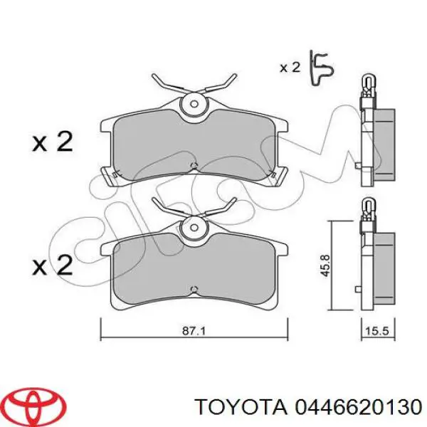 Pastillas traseras de freno Toyota 0446620130 precio, desde 20,16 EUR