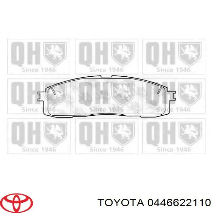 0446622110 Toyota pastillas de freno traseras