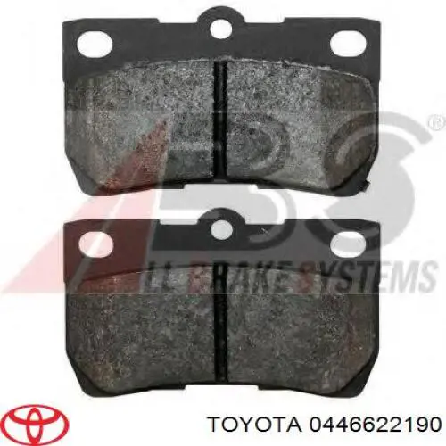 Comprar 0446622190 Toyota Pastillas de freno traseras