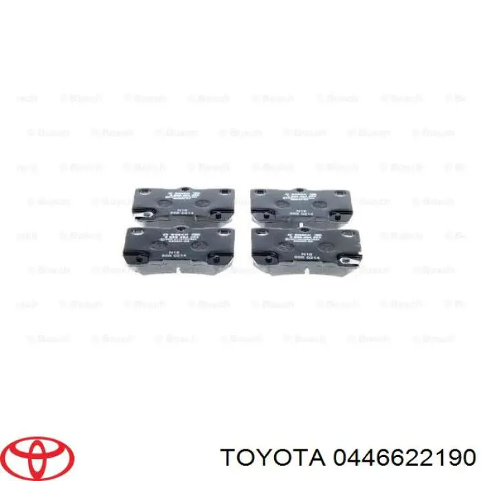 0446622190 Toyota pastillas de freno traseras