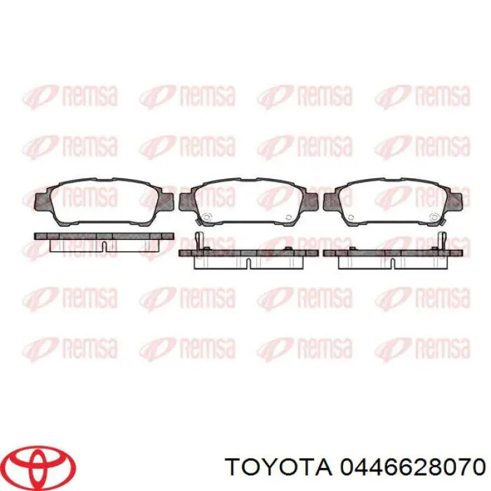 Comprar 0446628070 Toyota Pastillas de freno traseras