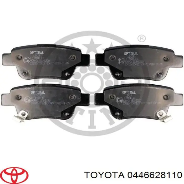 0446628110 Toyota pastillas de freno traseras