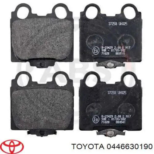 0446630190 Toyota pastillas de freno traseras