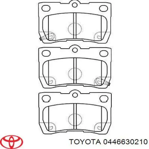 0446630210 Toyota pastillas de freno traseras