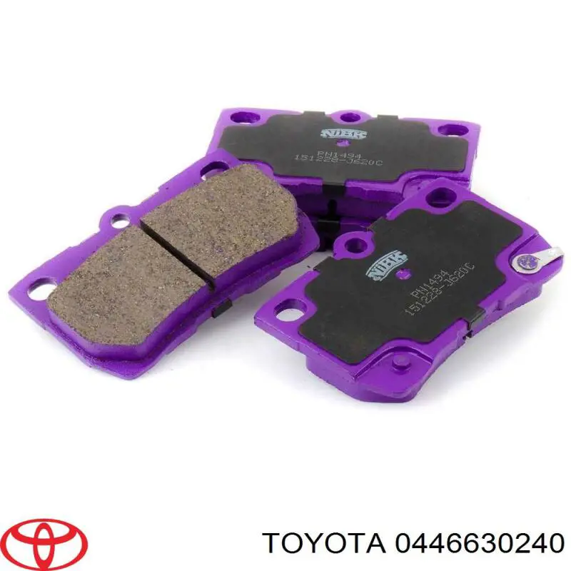 0446630240 Toyota pastillas de freno traseras