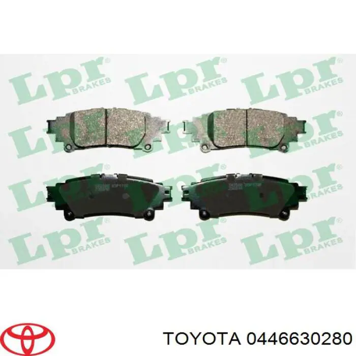 0446630280 Toyota pastillas de freno traseras