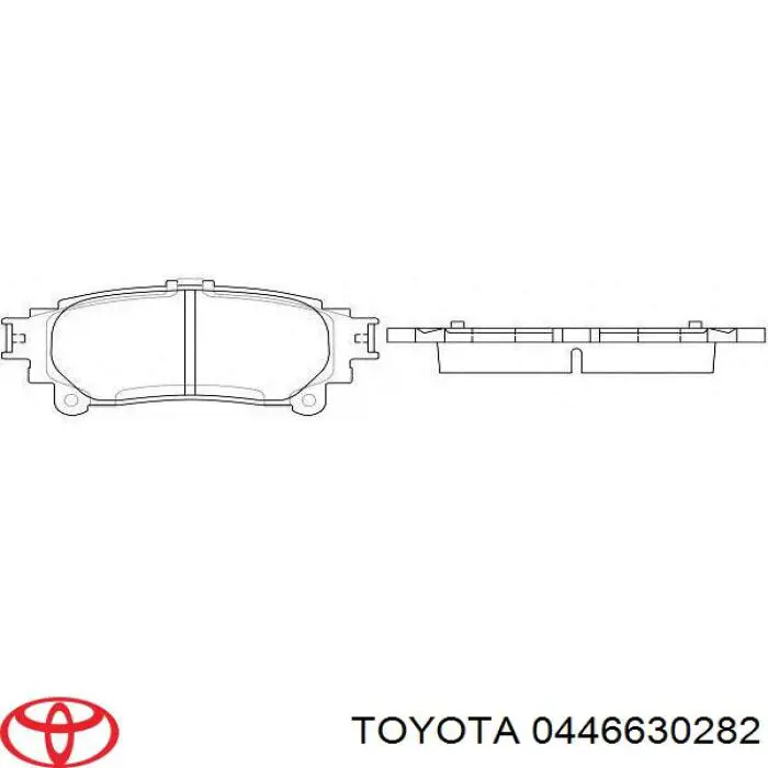 0446630282 Toyota pastillas de freno traseras