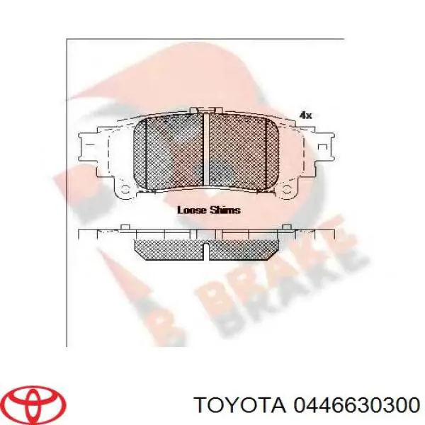 0446630300 Toyota pastillas de freno traseras