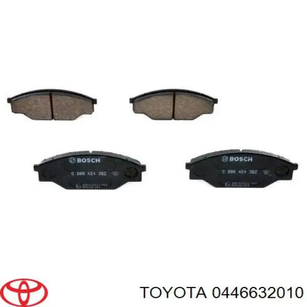 Pastillas de freno traseras 0446632010 Toyota