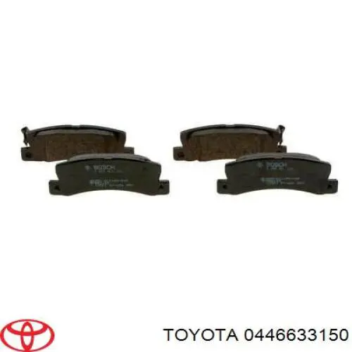 0446633150 Toyota pastillas de freno traseras