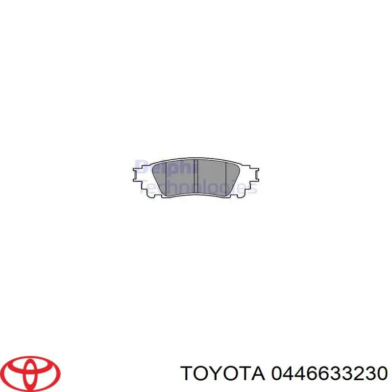 0446633230 Toyota pastillas de freno traseras