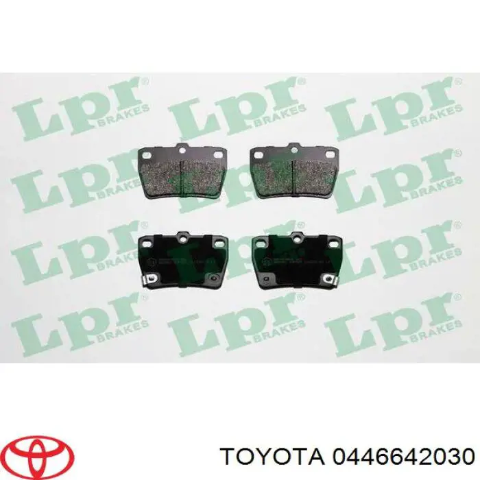 Pastillas de freno traseras 0446642030 Toyota
