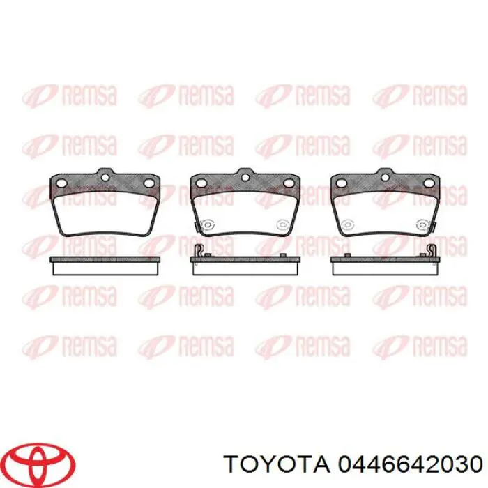 Pastillas traseras de freno Toyota 0446642030 precio, desde 17,19 EUR