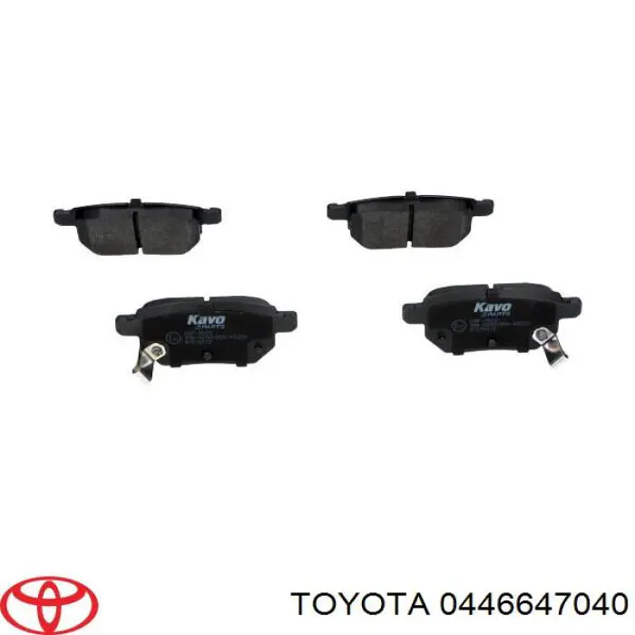 0446647040 Toyota pastillas de freno traseras