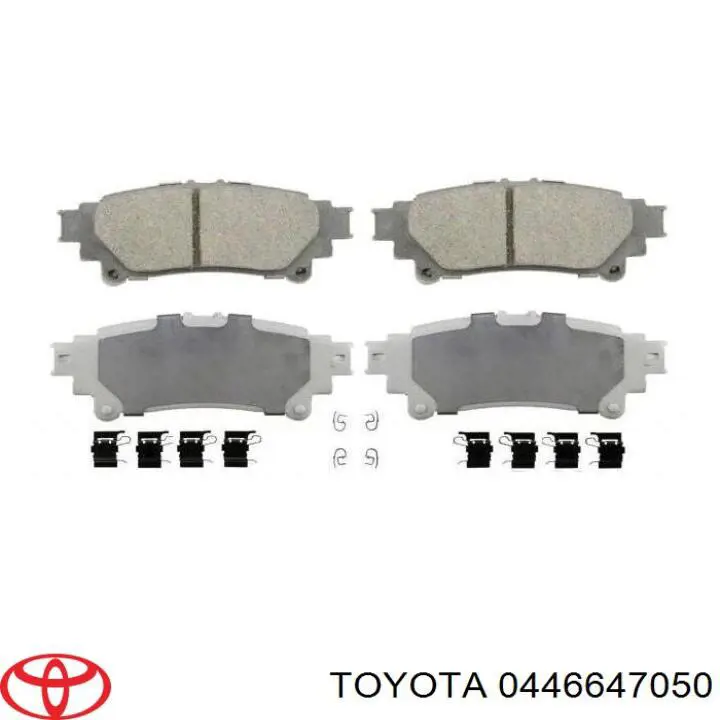 0446647050 Toyota pastillas de freno traseras